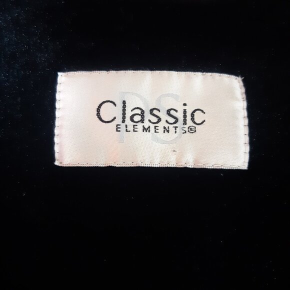 Classic Elements SZ 2XL Black Velour Women's Button Up V-Neck Tunic Top - Picture 5 of 16